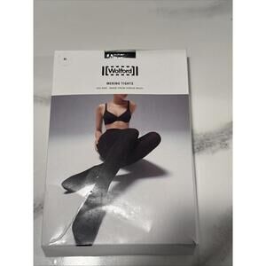 Wolford Merino Wool Blend Tights 200 Denier Black 11310-7005 Size XL